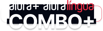 O combo + é a junção do alura + e alura lingua
